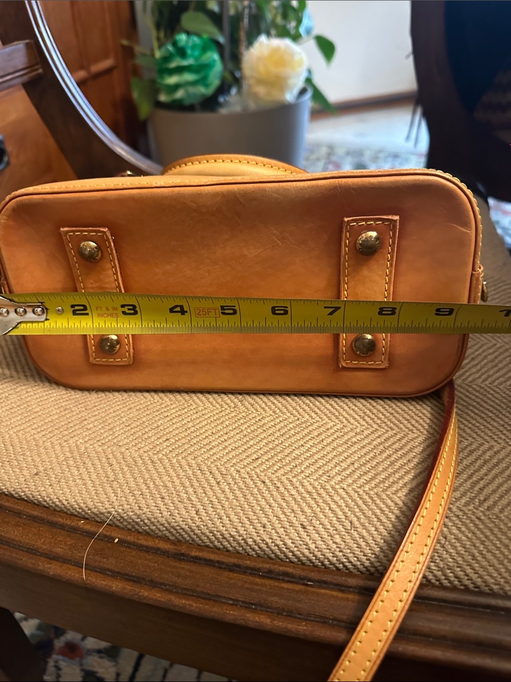 Louis Vuitton Monogram Alma Crossbody Satchel in Brown and Tan - Picture 6 of 8